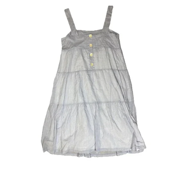 Madewell Dress Womens Size 8 Blue Midi‎ Cotton Boho Prairie Lined Sleeveless - Picture 7 of 8